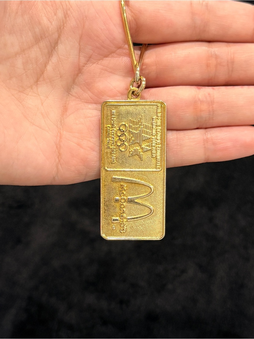 Rare Vintage Brass Metal McDonald’s & Philippine Olympic Committee Collectable